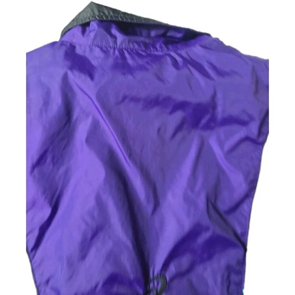 ASICS Vintage 90s Colorblock Windbreaker Jacket Purple Teal Men's Size M Retro